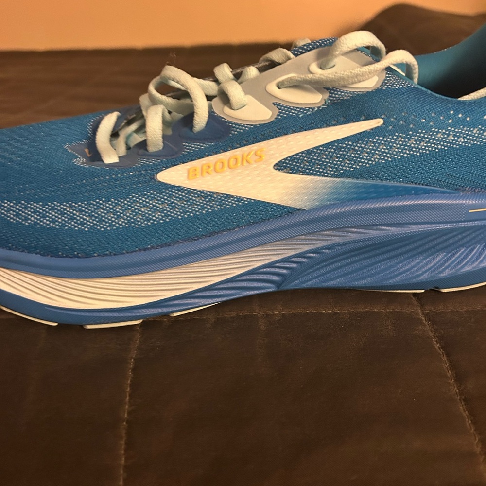 Brooks Blue and Orange Athletic Shoes - Picture 5 of 10